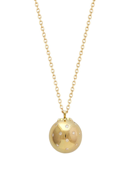 Heart Diamond Sphere with Cherry Red Enamel