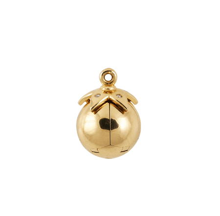 Yellow Gold Petal with Purple Enamel