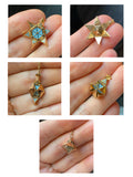 Yellow Gold Star of Creation with Blue Ceramic and Diamonds